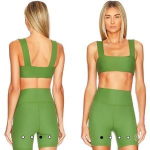 We Wore What Bandeau Bra Top, Court Green, Size S NWT $48